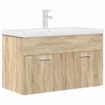 Vidaxl armoire lavabo de salle de bain et vasque et robinet int�gr�s