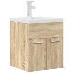 Vidaxl armoire lavabo de salle de bain et vasque et robinet intégrés Vidaxl armoire lavabo de salle de bain et vasque et robinet intégrés