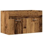 Vidaxl armoire lavabo de salle de bain vieux bois bois d'ingnierie