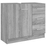 Vidaxl armoire de lavabo sonoma gris 63x30x54 cm bois d'ing�nierie