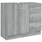 Vidaxl armoire de lavabo sonoma gris 63x30x54 cm bois d'ingnierie