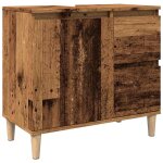 Vidaxl armoire lavabo vieux bois 65x33x60 cm bois d'ing�nierie