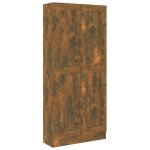 Vidaxl armoire  livres chne fum 82, 5x30, 5x185, 5cm bois d'ingnierie
