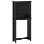 Vidaxl armoire pour machine  laver berg noir bois massif