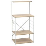Vidaxl armoire à micro - ondes blanc et chêne 60x39, 6x123 cm Vidaxl armoire à micro - ondes blanc et chêne 60x39, 6x123 cm