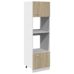 Vidaxl meuble micro - ondes  lyon  chne sonoma 60 x 57 x 207 cm bois d'ingnierie