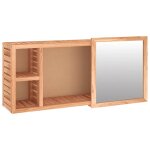 Vidaxl armoire � miroir 80x17x34 cm bois massif de noyer