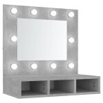 Vidaxl armoire � miroir avec led gris b�ton 60x31, 5x62 cm