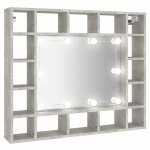 Vidaxl armoire de miroir avec led gris b�ton 91x15x76, 5 cm