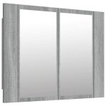 Vidaxl armoire  miroir led sonoma gris 60x12x45 cm bois d'ingnierie