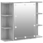 Vidaxl armoire � miroir avec led sonoma gris 70x16, 5x60 cm