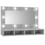 Vidaxl armoire  miroir avec led sonoma gris 90x31, 5x62 cm