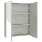 Vidaxl armoire  miroir de salle de bain 60x15x75 cm mdf gris bton