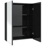 Vidaxl armoire � miroir de salle de bain 60x15x75 cm mdf noir brillant
