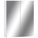 Vidaxl armoire  miroir de salle de bain blanc 60x15x75 cm mdf