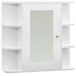 Vidaxl armoire � miroir de salle de bain blanc 66x17x63 cm mdf