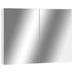 Vidaxl armoire � miroir de salle de bain blanc 80x15x60 cm mdf