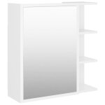 Vidaxl armoire  miroir de salle de bain blanc bois d?ingnierie