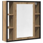 Vidaxl armoire � miroir salle de bain ch�ne artisanal bois ing�nierie