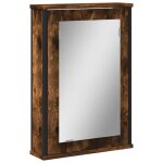 Vidaxl armoire à miroir de salle de bain chêne fumé bois d?ingénierie Vidaxl armoire à miroir de salle de bain chêne fumé bois d?ingénierie