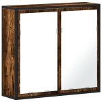 Vidaxl armoire  miroir de salle de bain chne fum bois d?ingnierie