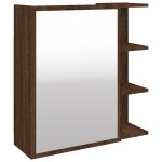 Vidaxl armoire  miroir de salle de bain chne marron 62, 5x20, 5x64 cm