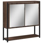 Vidaxl armoire à miroir de salle de bain chêne marron bois ingénierie Vidaxl armoire à miroir de salle de bain chêne marron bois ingénierie