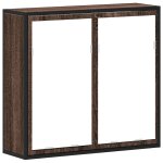 Vidaxl armoire � miroir de salle de bain ch�ne marron bois ing�nierie