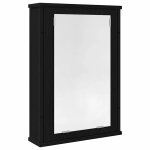 Vidaxl armoire � miroir de salle de bain ch�ne noir bois ing�nierie
