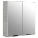 Vidaxl armoire à miroir de salle de bain gris béton 64x20x67 cm Vidaxl armoire à miroir de salle de bain gris béton 64x20x67 cm