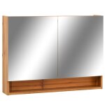 Vidaxl armoire à miroir de salle de bain led chêne 80x15x60 cm mdf Vidaxl armoire à miroir de salle de bain led chêne 80x15x60 cm mdf