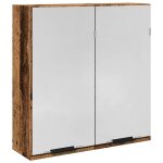 Vidaxl armoire � miroir de salle de bain vieux bois 64x20x66, 5 cm