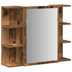 Vidaxl armoire � miroir de salle de bain vieux bois bois d'ing�nierie
