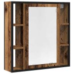 Vidaxl armoire à miroir de salle de bain vieux bois bois d'ingénierie Vidaxl armoire à miroir de salle de bain vieux bois bois d'ingénierie
