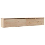 Vidaxl armoires murales 2 pcs 100x30x35 cm bois de pin massif