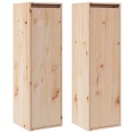 Vidaxl armoires murales 2 pcs 30x30x100 cm bois de pin massif