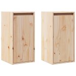 Vidaxl armoires murales 2 pcs 30x30x60 cm bois de pin massif