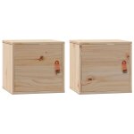 Vidaxl armoires murales 2 pcs 31, 5x30x30 cm bois de pin massif