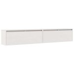 Vidaxl armoires murales 2 pcs blanc 100x30x35 cm bois de pin massif