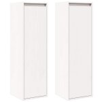 Vidaxl armoires murales 2 pcs blanc 30x30x100 cm bois de pin massif