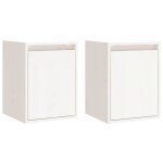 Vidaxl armoires murales 2 pcs blanc 30x30x40 cm bois de pin massif