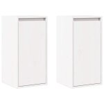 Vidaxl armoires murales 2 pcs blanc 30x30x60 cm bois de pin massif