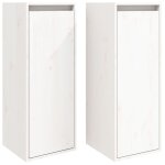 Vidaxl armoires murales 2 pcs blanc 30x30x80 cm bois de pin massif