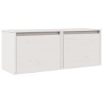 Vidaxl armoires murales 2 pcs blanc 45x30x35 cm bois de pin massif
