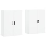 Vidaxl armoires murales 2 pcs blanc 69, 5x34x90 cm