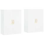Vidaxl armoires murales 2 pcs blanc 69, 5x34x90 cm