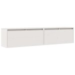 Vidaxl armoires murales 2 pcs blanc 80x30x35 cm bois de pin massif
