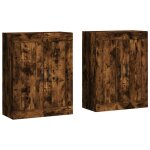 Vidaxl armoires murales 2 pcs chne fum bois d'ingnierie
