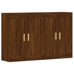 Vidaxl armoires murales 2 pcs ch�ne marron bois d'ing�nierie