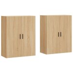 Vidaxl armoires murales 2 pcs chne sonoma 69, 5x34x90 cm